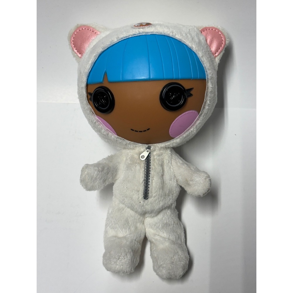 Lalaloopsy Littles Polar Bear Plush Doll Blue Hair Button Eyes MGA 2011